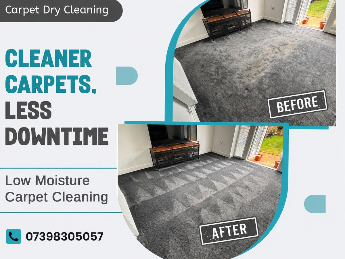 Living room carpet deep clean before and after, Greater Manchester