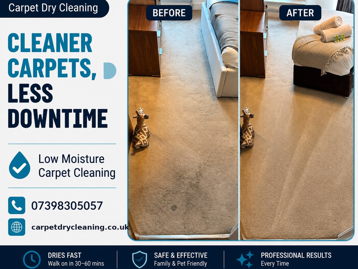 Bedroom carpet stain removal before and after, Greater Manchester