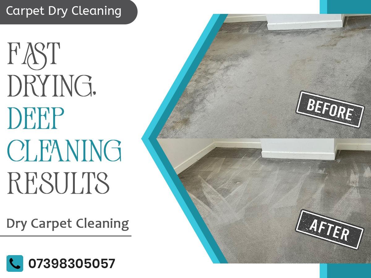 Dry carpet cleaning deep clean results, Greater Manchester